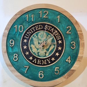 US Army Epoxy filled clock